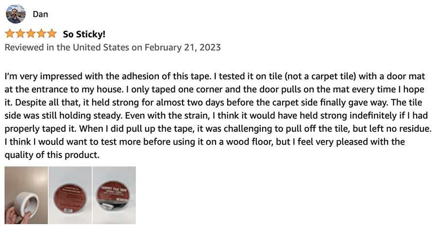 Reviews on carpet tape for hardwood floors