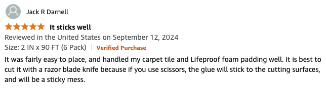 all flooring now carpet tile tape review