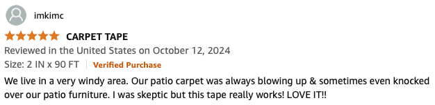 reviews for carpet tile tape