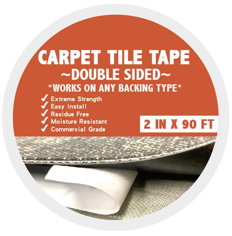 Carpet Tile Tape Adhesive Double Sided 2 IN x 90 FT for Installing